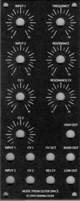 MOTM Module State Variable Filter from MFOS