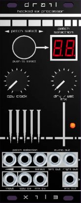 Eurorack Module DRAIL - hacked multi fx processor from x1l3