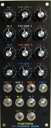 MOTM Module 4ch Panning Mixer from YuSynth