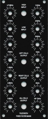 MOTM Module Fixed Filter Bank (2U version) from YuSynth