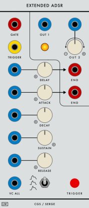 Serge Module CGS 516 Extended Extended ADSR from Loudest Warning