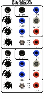 Serge Module Dual Universal Slope Generator from Prism Circuits