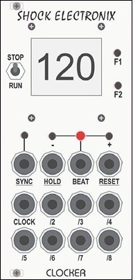 Eurorack Module Clocker from Shock Electronix