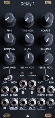 Eurorack Module Delay 1 - Black Panel from Mörk Modules