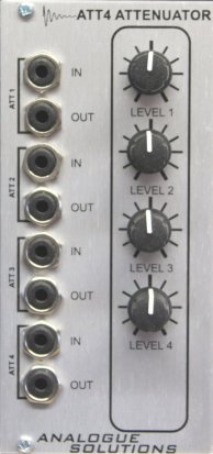 Eurorack Module Att4 Attenuator from Analogue Solutions