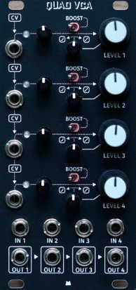 Eurorack Module Quad VCA - Back Panel from Mörk Modules