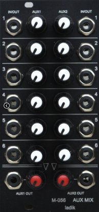 Eurorack Module M-056 6-ch Aux Mixer from Ladik