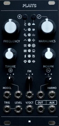 Eurorack Module Plaits - Black Panel from Mörk Modules