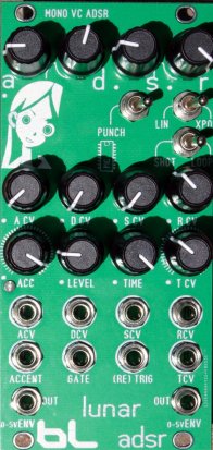 Eurorack Module Lunar VCADSR from Blue Lantern Modules