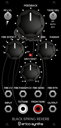 Eurorack Module Black Spring Reverb from Erica Synths