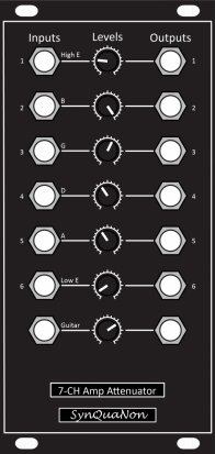 Eurorack Module 7-Channel Amplifier-Attenuator from SynQuaNon