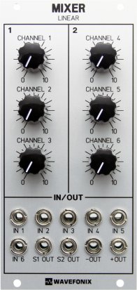 Eurorack Module 6-Channel Linear Mixer from Wavefonix