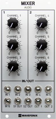 Eurorack Module 6-Channel Audio Mixer from Wavefonix