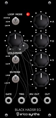 Eurorack Module Black HADSR Envelope generator from Erica Synths