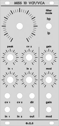 Eurorack Module Miss 10 VCF/VCA from EAS