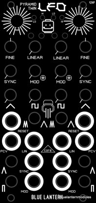 Eurorack Module Pyramid Twin Discrete Dual VCLFO from Blue Lantern Modules