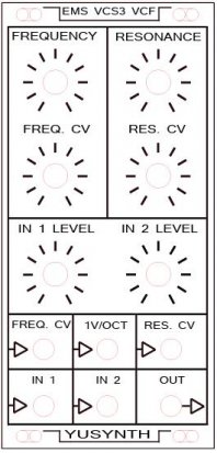 Eurorack Module Yusynth EMS VCS3 VCF from Other/unknown