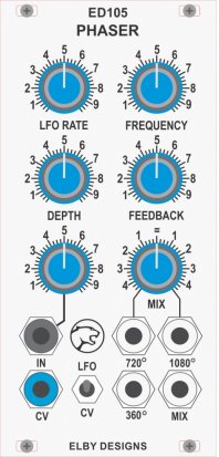 Eurorack Module ED105 Phaser from Elby Designs