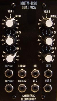 Frac Module MOTM 1190 Dual VCA from Synthesis Technology