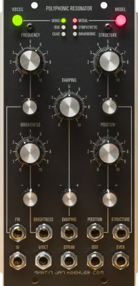 MU Module Polyphonic Resonator (based on "Rings") from martinjankoehler.com