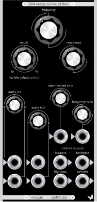 MU Module Moogah SEM state variable  filter from Caleb Condit