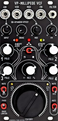 Eurorack Module Millipede Variable Pole VCF MK2 from Blue Lantern Modules