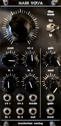 Eurorack Module MA35 VCF / A (Black panel) from Manhattan Analog