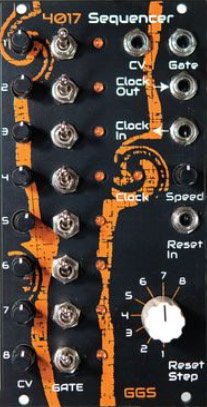 Eurorack Module 4017 Sequencer from Guru Gara Synth