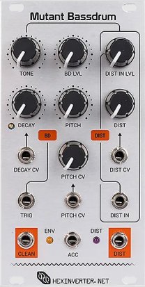 Eurorack Module Mutant Bassdrum from Hexinverter Électronique