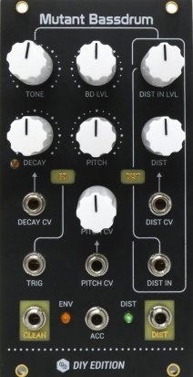 Eurorack Module Mutant Bassdrum DIY from Hexinverter Électronique