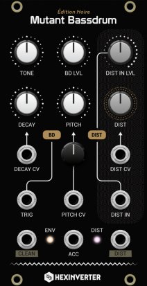 Eurorack Module Mutant Bassdrum from Hexinverter Électronique