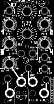 Eurorack Module Experimentor's lab Millepede vcf  from Blue Lantern Modules