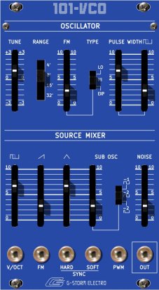 Eurorack Module 101-VCO Blue from G-Storm Electro