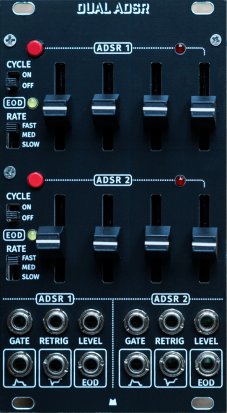 Eurorack Module Dual ADSR - Black Panel from Mörk Modules