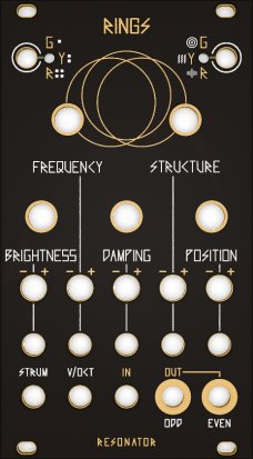 Eurorack Module Rings Black & Gold Panel from Other/unknown