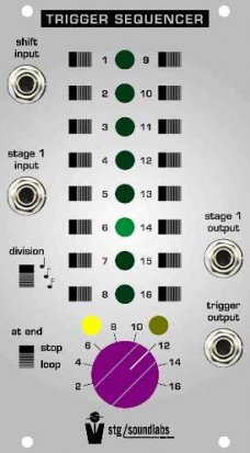 Eurorack Module Trigger Sequencer from STG Soundlabs