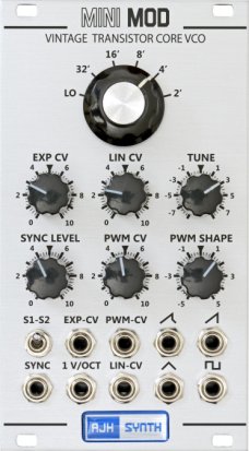 Eurorack Module Minimod Vintage Transistor Core VCO from AJH Synth