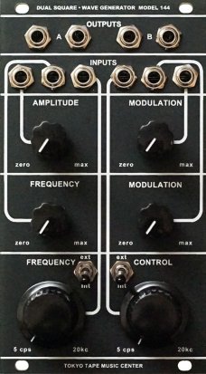 Eurorack Module Dual Square Wave Geneartor Model 144 REV3(Built-in amp) from Tokyo Tape Music Center