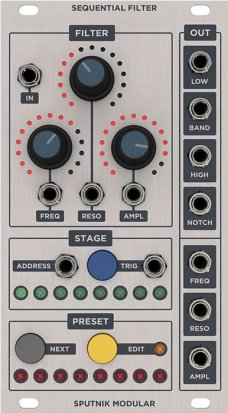 Eurorack Module Sequential Filter from Sputnik Modular