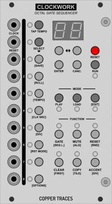 Eurorack Module Clockwork from Copper Traces