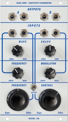 Eurorack Module Model 158 Dual Sine-Sawtooth Generator from Catalyst Audio