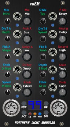 Eurorack Module EvenMidi 3U – Model euEM from Northern Light Modular