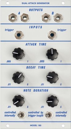 Eurorack Module Model 180 Dual Attack Generator from Catalyst Audio