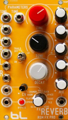 Eurorack Module CV Behringer RV600 Reverb. Additional Circuits by Flavio Mireles from Blue Lantern Modules