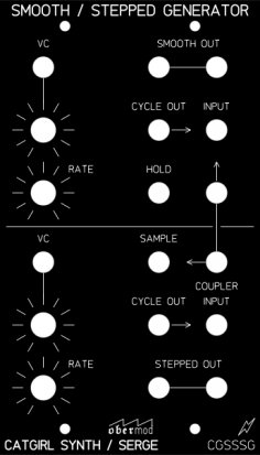 Frac Module Catgirl Synth / Serge Smooth and Stepped Generator from Other/unknown