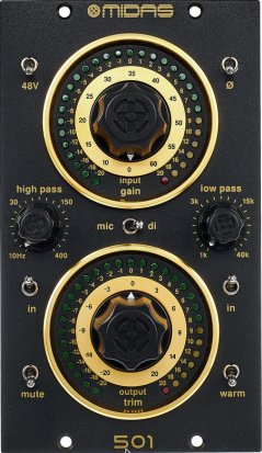 500 Series Module Microphone Preamplifier 501 from Midas