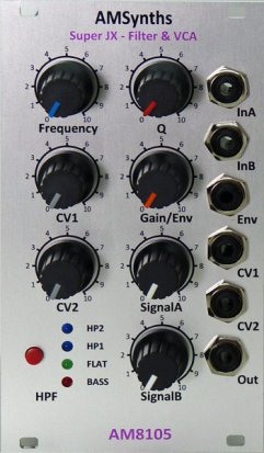 Eurorack Module AM8105 VCF & VCA from AMSynths