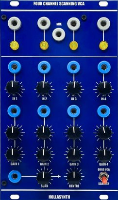 Serge Module FOUR CHANNEL SCANNING VCA from Low-Gain Electronics