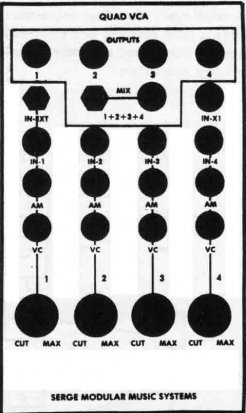 Serge Module Quad VCA (old) from Serge