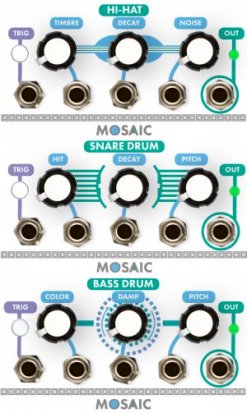 Eurorack Module Mosaic Hat + Snare + Kick from Other/unknown